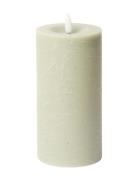 Rustic Finish Led Pillar Candle C'est Bon Green