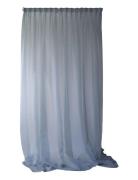 Sheer Hotel Curtain Double Width Mimou Blue