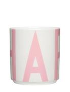 Xl Vintage Abc Cups Design Letters Pink
