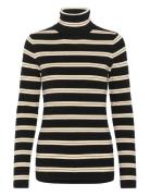 Slspina Stri Ped Rollneck Soaked In Luxury Black