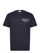Graphic Ss T-Shirt GANT Navy