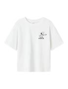 Nlfjuzi Stitch Ss L Short Top Wdi LMTD White