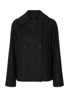 Slfalma Pattern Wool Blend Jacket Selected Black