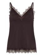 Rwbillie Sl Lace Strap Top Rosemunde Brown