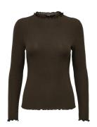 Onlemma L/S High Neck Top Noos Jrs ONLY Brown