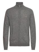 Extrafine Lambswool Zip Cardigan GANT Grey