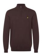 Cotton Merino Quarter Zip Jumper Lyle & Scott Brown