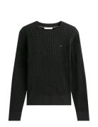 Co Cable Fine Gg C-Nk Ls Sweater Tommy Hilfiger Black