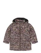 Long Puffer Jacket Aop Rec. Mikk-line Purple