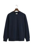 Reg Tonal Shield C-Neck Sweat GANT Navy