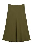 Fluid Midi Skirt GANT Khaki