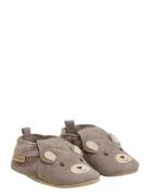 Slippers Suede Animal En Fant Beige