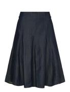 Pleated Denim Skirt Mango Navy