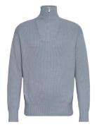 Slhdry Ls Knit Relaxed Half Zip Selected Blue