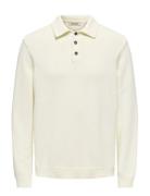Onshope Rlx Ls Polo Knit Life ONLY & SONS White