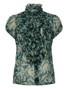 Liljasz Crinkle Ss Shirt Saint Tropez Green