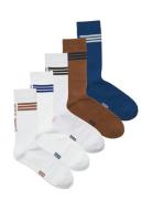 Jacjace Tennis Socks 5 Pack Jnr Jack & J S Patterned