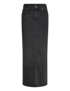 Back Slit Maxi Skirt Lee Jeans Black