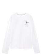 Printed Cotton-Blend T-Shirt Mango White