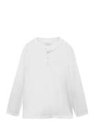 Long Sleeve Cotton T-Shirt Mango White