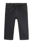 Straight Jeans With Drawstring Mango Grey