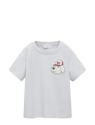 Dog Printed T-Shirt Mango Blue