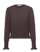 Rwdahlia Ls O-Neck Pullover Rosemunde Brown