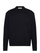 Slhphilip Ls Knit Relaxed Crew Neck Selected Navy