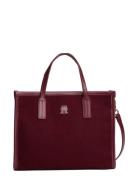 Th City Small Tote Melton Tommy Hilfiger Burgundy