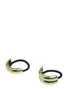 Pcmina 2-Pack Hair Elastic Pieces Gold