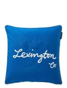Logo Organic Cotton Twill Pillow Cover Lexington Home Blue