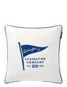 Flag Organic Cotton Twill Pillow Cover Lexington Home White