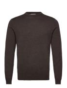100 % Merino Crew Neck Knit Lindbergh Black Brown
