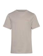 Chest Inst.logo Ss T-Shirt Calvin Klein Beige
