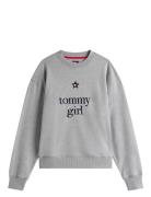Tommy Girl Graphic Crew Neck Tommy Jeans Grey