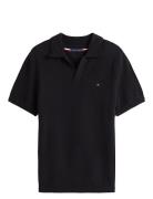 Knitted Textured Polo Tommy Hilfiger Black