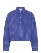 Yd Stripe Boxy Cropped Shirt Calvin Klein Jeans Blue