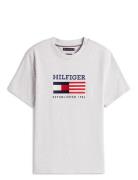 Americana Monotype Flag Box Tee Tommy Hilfiger Grey