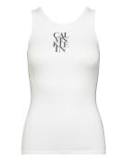 Sl Cotton Rib Solid Tank Calvin Klein Jeans White