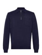 Bryan Knitted Polo Clean Cut Copenhagen Navy