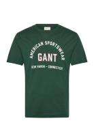 Printed Graphic Ss T-Shirt GANT Green
