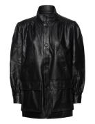Clements Vegan Leather Jacket Bardot Black