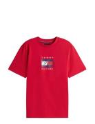 Linear Flag Graphic Tee Tommy Hilfiger Red