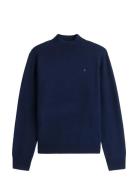 Wool Cash Mock-Nk Ls Swt Tommy Hilfiger Navy