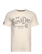 Heritage Brand Relaxed Tee Superdry Cream