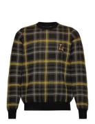 Ribbed Jacquard Tartan Crew Neck Lyle & Scott Black