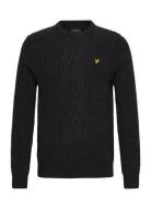 Ribbed Cable Knit Jumper Lyle & Scott Black