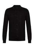 Ecovero L/S Cardigan W?. Polo Colla Lindbergh Black