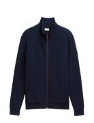 Structured Stand-Up Sweat Jacket Tom Tailor Navy