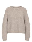 Nmdolly L/S O-Neck Knit Fwd Noos NOISY MAY Beige